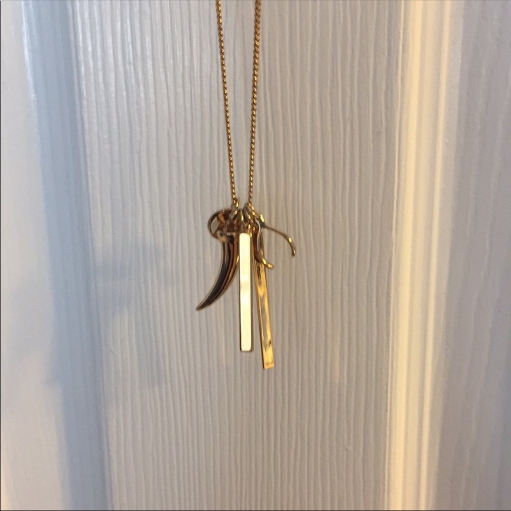 NWOT J. Crew gold chain with 5 charms
